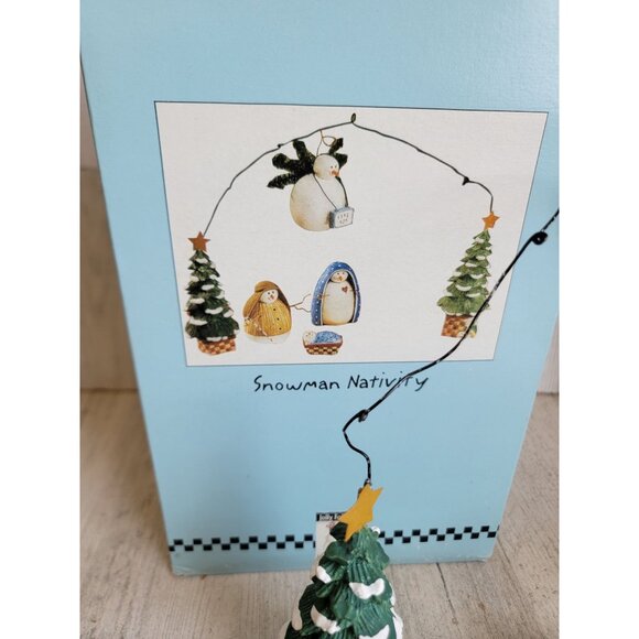 Jolly follies snowman nativity scene religious Xmas decor set Sandi Gore evans - Picture 10 of 10